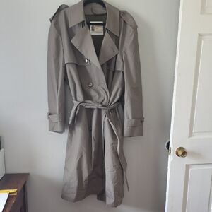 Vintage London Fog Gray Trench Coat With Thermal Insulated Removable Lining SZ42